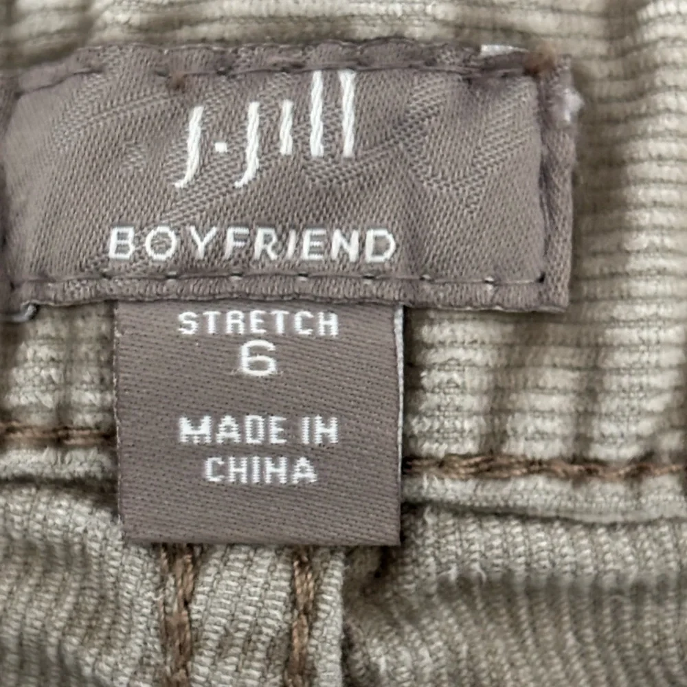 J.Jill Boyfriend Pants 6 Stretch Corduroy Quiet Luxury Preppy Casual Cabincore - Picture 5 of 14